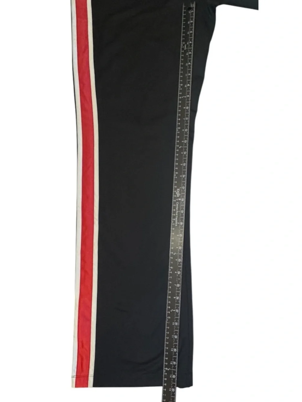 Nike Womens Low Rise Track Pants Black Red White Stripe Athletic Size L NWT